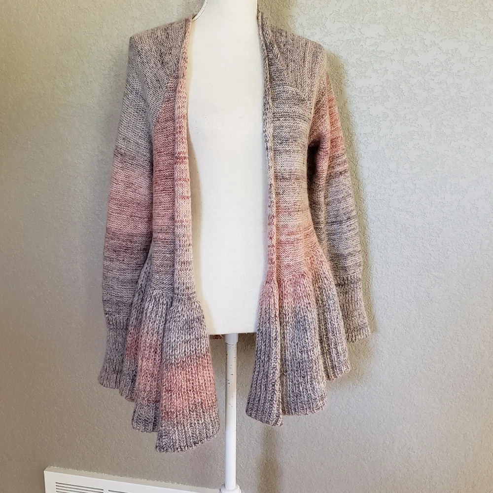 Knitted & Nnotted mojar wool cardigan size Small
